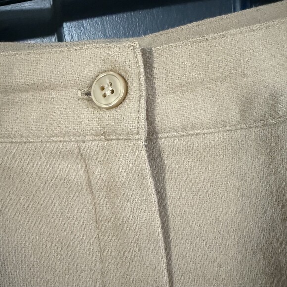Sag Harbor Vintage Camel Brown 100% Wool High Rise Pleated Pants Size 14p petite - Picture 4 of 11